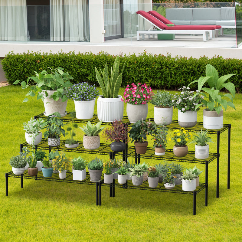 Advwin 3-Tier Plant Stand 2 Pack Indoor Outdoor Rack