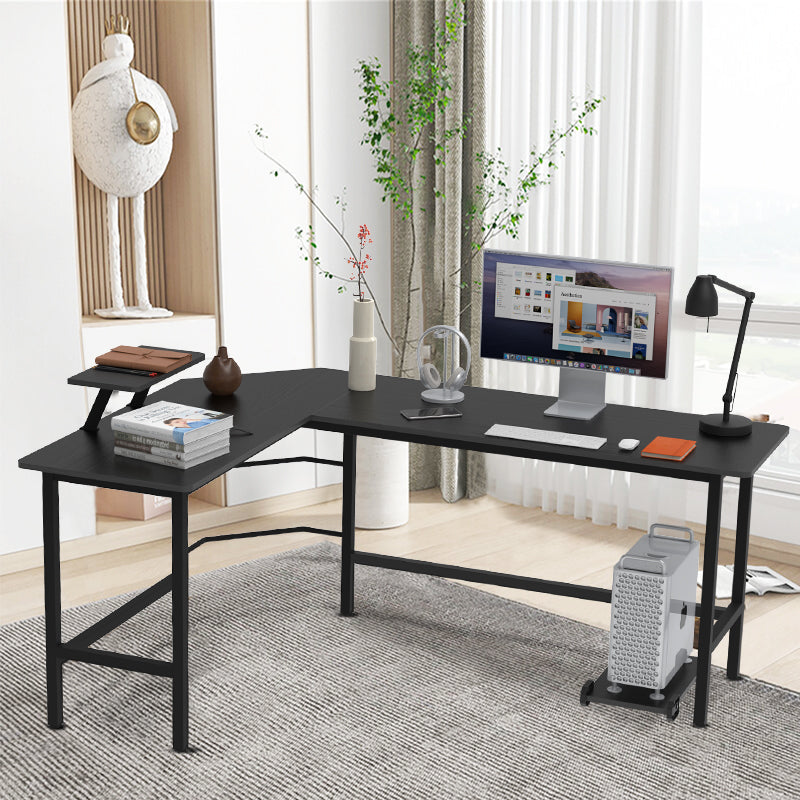 Advwin L-Shaped Corner Desk with Laptop Stand