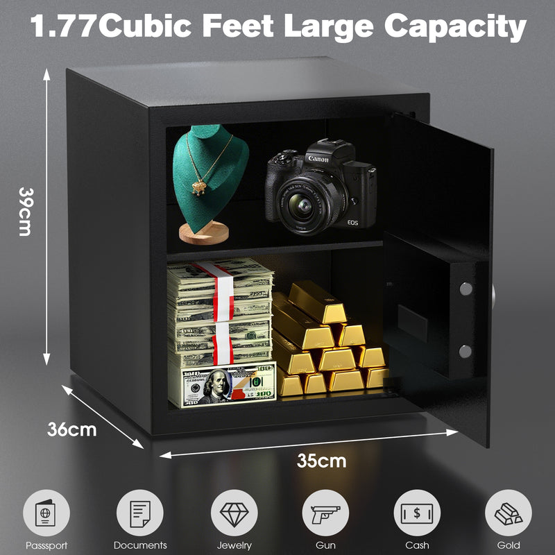 Advwin 50L Digital Safe Box with Keypad & Keys