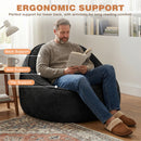 Advwin 90*92cm Corduroy Beanbag Sofa with Backrest