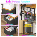 Advwin Gaming Desk with LED Lights & Power Outlets 165cm