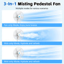 Advwin Misting Pedestal Fan with 4L Humidifier