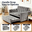 Advwin 3-in-1 Convertible Velvet Sofa Bed with Storage