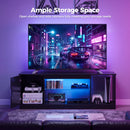 Advwin 145cm LED TV Unit with Adjustable Glass Shelves