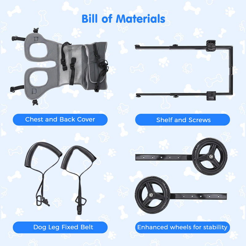 Advwin Dog Wheelchair for Hind Legs 12.5–20kg Pets