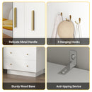 Advwin 2 Doors Armoire Wardrobe Closet with Mirror