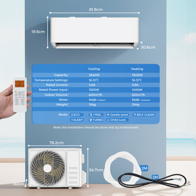 Advwin 9000BTU Smart Inverter Split Air Conditioner