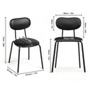 Advwin Kitchen Dining Chairs Black Set of 4