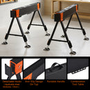 Advwin 2PCS Heavy Duty Folding Sawhorse w/ Adjustable Height