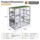 Advwin Outdoor Walk-in Cat Catio Enclosure w/ Asphalt Roof