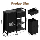 Advwin Laundry Hamper with Fabric Drawer 60L