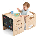 Advwin Kids Weaning Table & Chair Set with Chalkboard