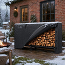 Advwin 7.5FT Firewood Rack with 600D Oxford Cover