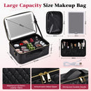 Advwin Travel Makeup Bag with LED Mirror & USB Charging