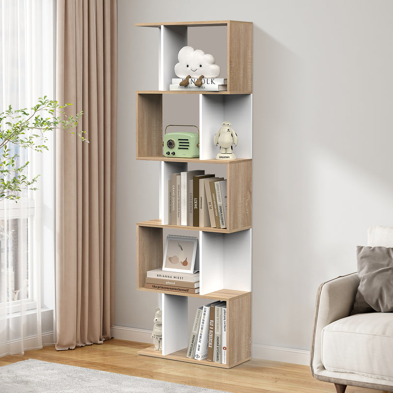 Advwin 5-tier Display Bookcase Bookshelf Storage