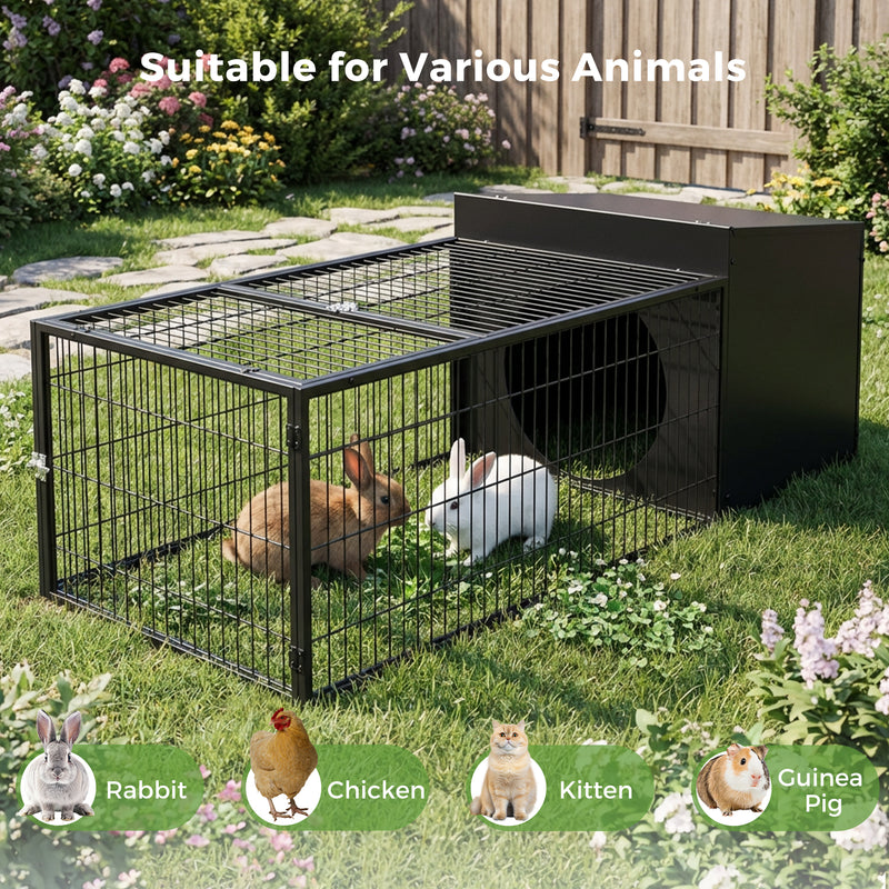 Advwin Metal Waterproof Rabbit/Bunny Cage 120x51x40cm