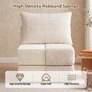 Advwin 300cm Corduroy 4-Seater Modular Sofa Bed