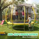 Advwin 10FT Recreational Trampoline Outdoor for Kid Yellow