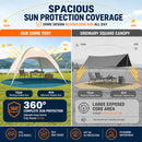 Advwin 8-10 Person Pop Up Beach Tent with Side Walls