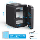 Advwin Black Mini Fridge for Bedroom 10L