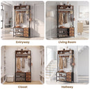 Advwin Entryway Coat Rack with Storage Bench  & Shoe Rack