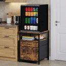 Advwin Mini Fridge Stand with 2 Drawers and Open Shelf