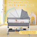 Advwin 3 in 1 Baby Bassinet 6 Height Adjustable