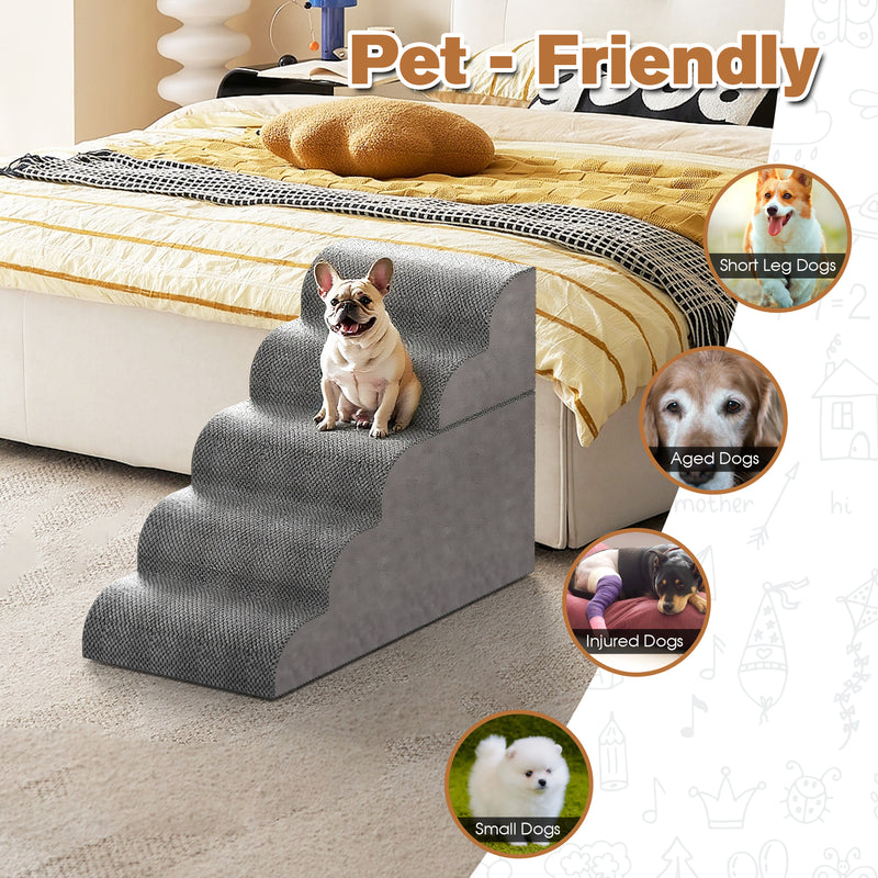 Advwin 2-in-1 Removable 5 Steps Pet Stairs