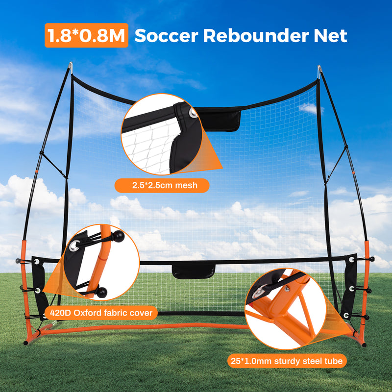 Advwin Portable Soccer Rebounder Net 1.83m x 1.4m