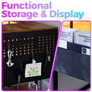 Advwin 150cm L Shaped Computer Desk w/ LED Lights