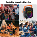 Advwin Portable Singing Machine Karaoke with 2 Mics