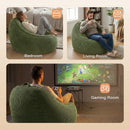 Advwin 90*92cm Corduroy Beanbag Sofa with Backrest