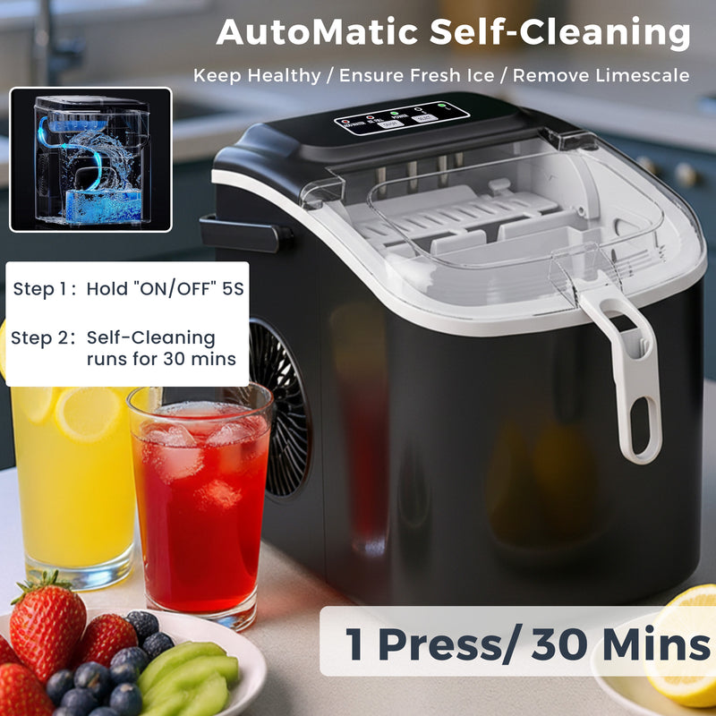 Advwin Portable Countertop Ice Maker with Handle & Basket