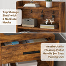 Advwin Set of 2 Tall Bedside Table with Charging Station