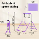Advwin Kids Gymnastics Bar with Swing & Mat & Rings