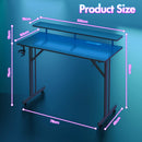 Advwin Gaming Desk with LED Lights & Power Outlets