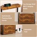 Advwin Bedside Table with Charging Station Set of 2