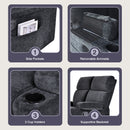 Advwin Loveseat Recliner Sofa Black