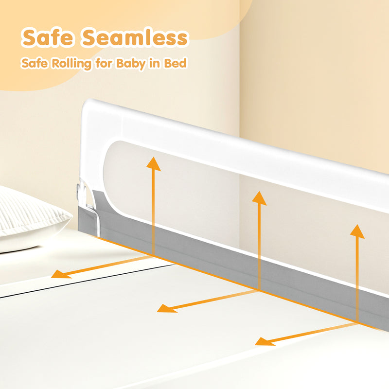 Advwin Folding Baby Bed Rail Adjustable 200x60cm