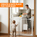 Advwin Metal Pet Safety Gate with Cat Door