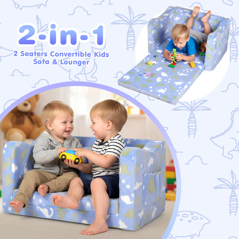 Advwin 2-in-1 Toddler Couch Folding Sofa Bed Convertible