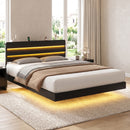 Advwin Double Floating Bed Frame w/ Charging Station
