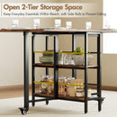 Advwin 140cm Folding Dining Table Drop Leaf Rustic