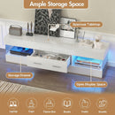 Advwin LED TV Unit 152cm with Water Corrugated Side Panels