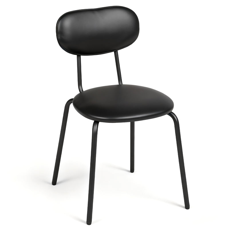 Advwin Kitchen Dining Chairs Black Set of 4