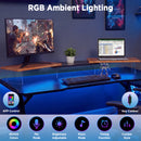 Advwin 113cm LED Dual Monitor Stand w/ Acrylic Leg