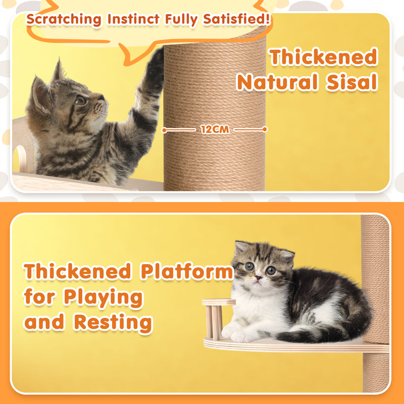Advwin 5-Level Adjustable Cat Tree Tower 255–280cm