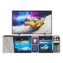 Advwin 160cm LED TV Unit with Adjustable Glass Shelves