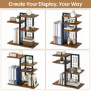 Advwin 4-Tier Wood Desktop Bookshelf w/ Adjustable Shelf