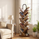 Advwin 16-Tier Tree Rotating Bookshelf for Small Spaces